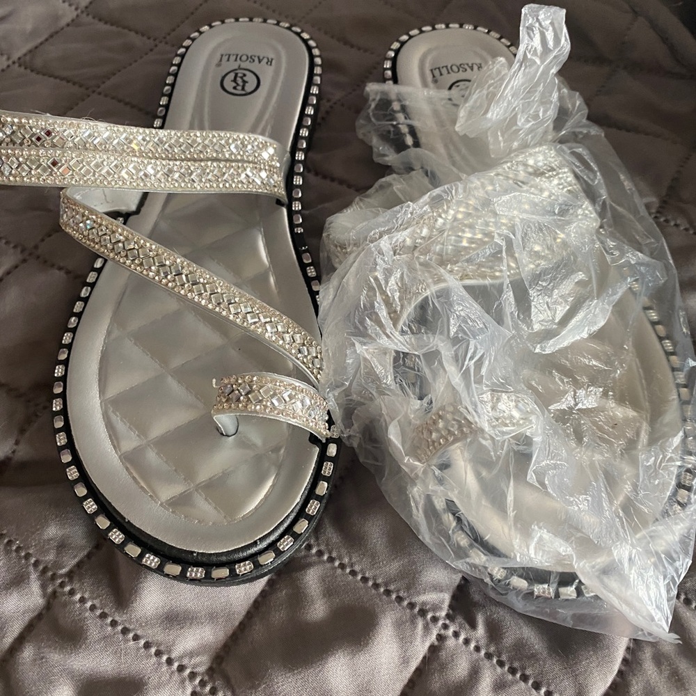 Silver Sandals never worn